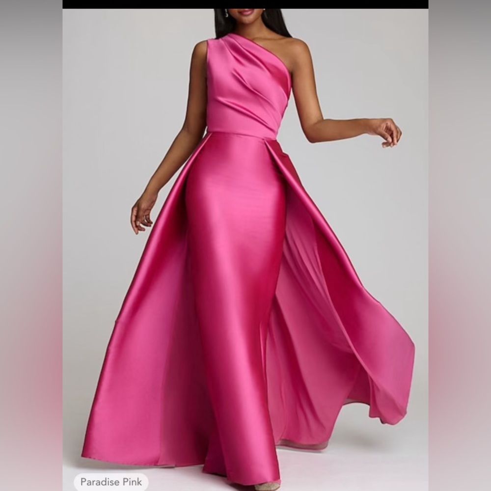 NWT LanTing Bride Prom Dress - one shoulder - paradise pink 💖 - size 4